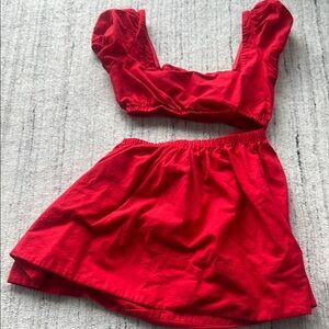 Red Two-Piece Set